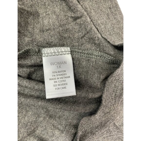 Dressbarn Women's Grey Sparkle Lightweight Top - Picture 4 of 8